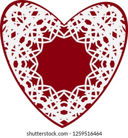 Valentine's day, heart with a pattern, an ornament an element