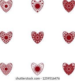 Valentine's day, heart with a pattern, an ornament an element