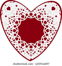 Valentine's day, heart with a pattern, an ornament an element