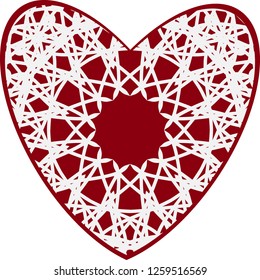 Valentine's day, heart with a pattern, an ornament an element