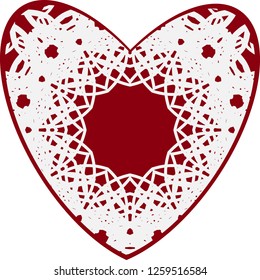 Valentine's day, heart with a pattern, an ornament an element