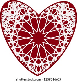 Valentine's day, heart with a pattern, an ornament an element