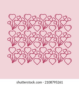 valentine's day heart pattern vector 