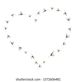 
valentines day heart of roses vector illustration