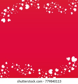 Valentines day heart scatter card luxury abstract background