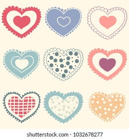Valentine's day, heart seamless pattern, love vector background