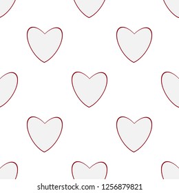 Valentine's day heart seamless pattern vector.