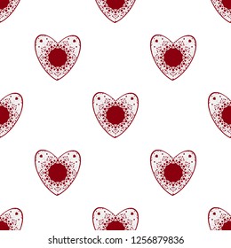 Valentine's day heart seamless pattern vector.