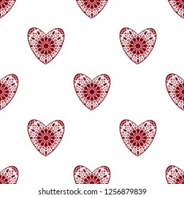 Valentine's day heart seamless pattern vector.