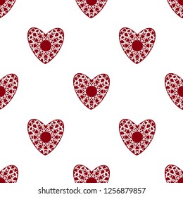 Valentine's day heart seamless pattern vector.