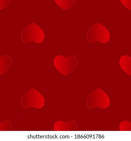 Valentines Day Heart Seamless Pattern Background. Vector Illustration. EPS10