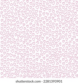 Valentinstag Herz nahtlos Muster. handgezeichnet Hintergrund
