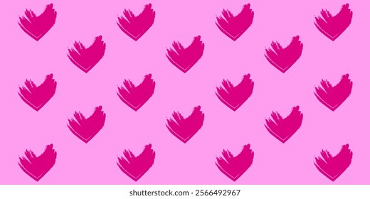 Valentines Day Heart Seamless Pattern Fabric Print Love Art