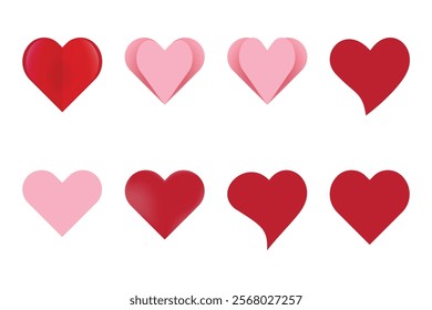 valentines day Heart Shape Icons