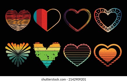 Valentines Day Heart Shape Retro Vintage