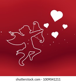 Valentines Day with Heart Shape Typography Greeting Cards, Posters and Flyers, Vector illustrator