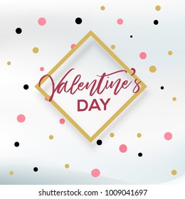 Valentines Day with Heart Shape Typography Greeting Cards, Posters and Flyers, Vector illustrator
