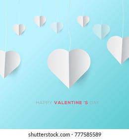 Valentines Day with Heart Shape Typography Greeting Cards, Posters and Flyers, Vector illustrator