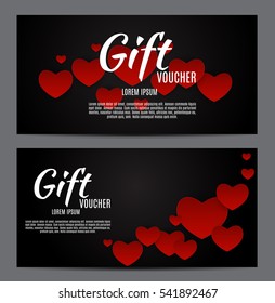 Valentine's Day Heart Symbol Gift Card. Love and Feelings Background Design. Vector illustration EPS10