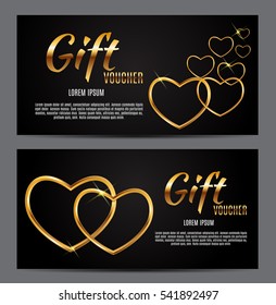 Valentine's Day Heart Symbol Gift Card. Love and Feelings Background Design. Vector illustration EPS10