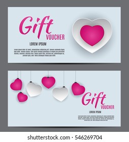 Valentine's Day Heart Symbol Gift Card. Love and Feelings Background Design. Vector illustration EPS10