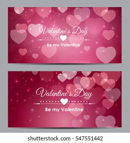 Valentine's Day Heart Symbol Gift Card. Love and Feelings Background Design. Vector illustration EPS10