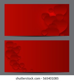 Valentine's Day Heart Symbol Gift Card. Love and Feelings Background Design. Vector illustration EPS10