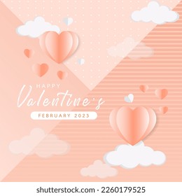 Valentine's day heart symbol. love and feelings background design. illustration