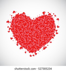 Valentine's Day Heart Symbol. Love and Feelings Background Design. Vector illustration. EPS10