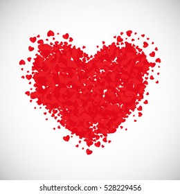 Valentine's Day Heart Symbol. Love and Feelings Background Design. Vector illustration EPS10