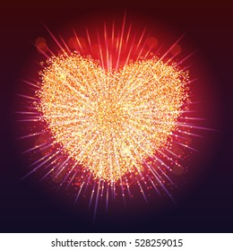 Valentine's Day Heart Symbol. Love and Feelings Background Design. Vector illustration EPS10