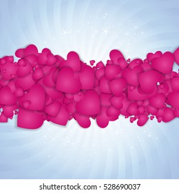 Valentine's Day Heart Symbol. Love and Feelings Background Design. Vector illustration. EPS10