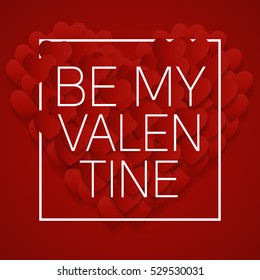 Valentine's Day Heart Symbol. Love and Feelings Background Design. Vector illustration EPS10