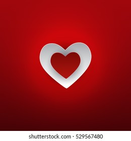 Valentine's Day Heart Symbol. Love and Feelings Background Design. Vector illustration EPS10