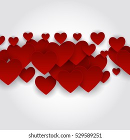 Valentine's Day Heart Symbol. Love and Feelings Background Design. Vector illustration EPS10