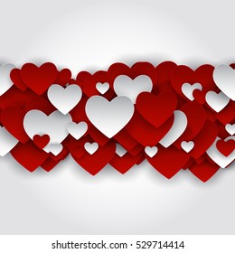 Valentine's Day Heart Symbol. Love and Feelings Background Design. Vector illustration EPS10