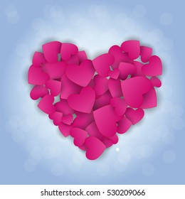 Valentine's Day Heart Symbol. Love and Feelings Background Design. Vector illustration EPS10
