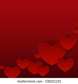 Valentine's Day Heart Symbol. Love and Feelings Background Design. Vector illustration EPS10