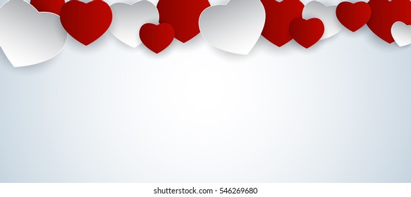 Valentine's Day Heart Symbol. Love and Feelings Background Design. Vector illustration EPS10