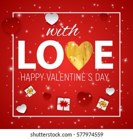 Valentine's Day Heart Symbol. Love and Feelings Background Design. Vector illustration EPS10