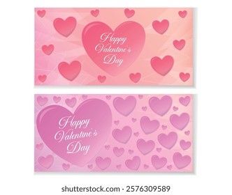 Valentine's Day Heart Themed Banner