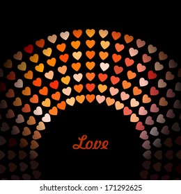 Valentine's Day heart. Vector background. 