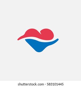 Valentine's day, heart vector logo in a modern style