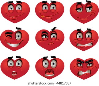 Valentine`s day Heart vector smiles