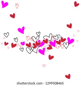 valentine's day with heart white background.