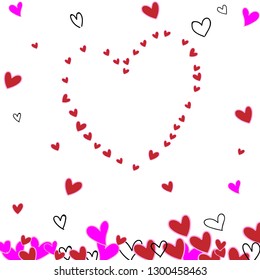 valentine's day with heart white background.