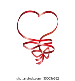 The Valentines day heart with wings Vector