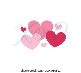 Valentine's Day Heart, XOXO, Heart Background, Valentine's Day Background, Heart Icon, Vector Background