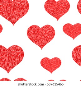 Valentines day heart. Zentangle color heart symbol. Vector illustration for web design, trendy printed products, posters, invitations and greeting cards.