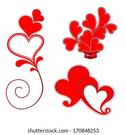 Valentines day hearts.